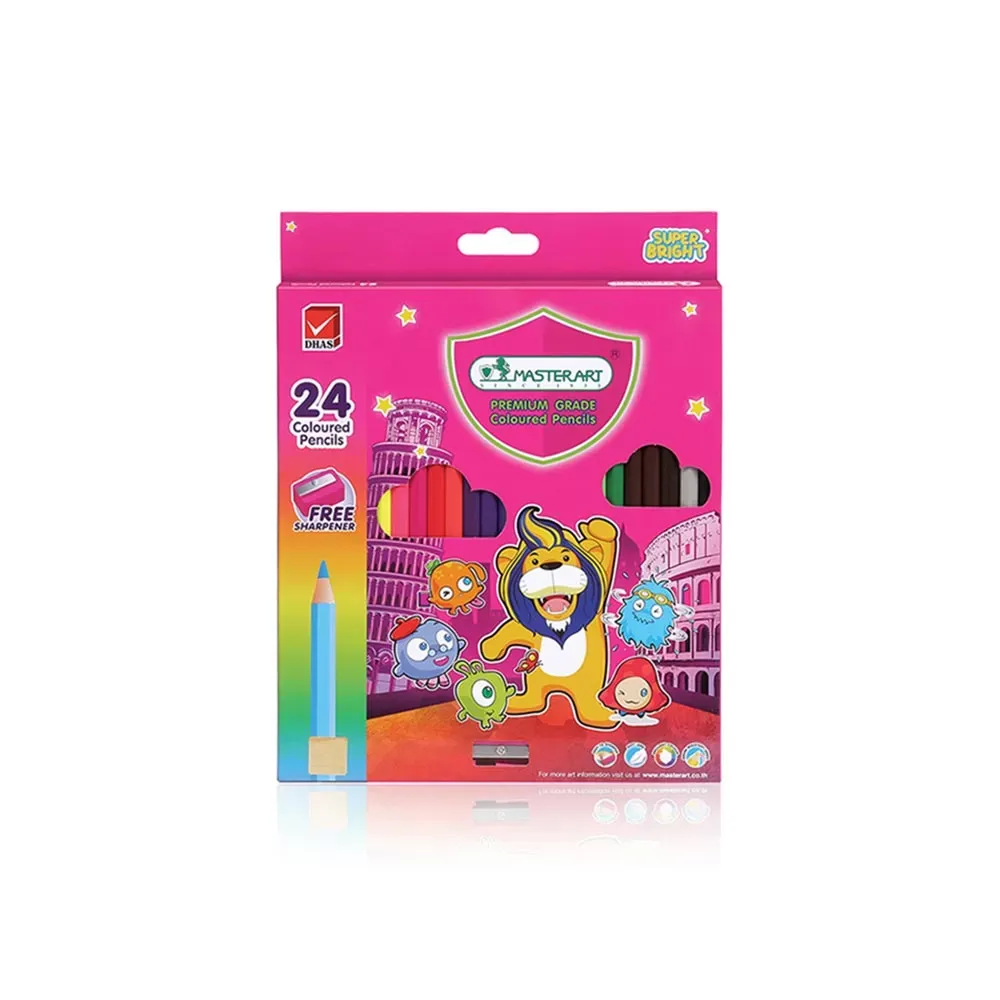 Puuvärikynät 24 kynää + teroitin