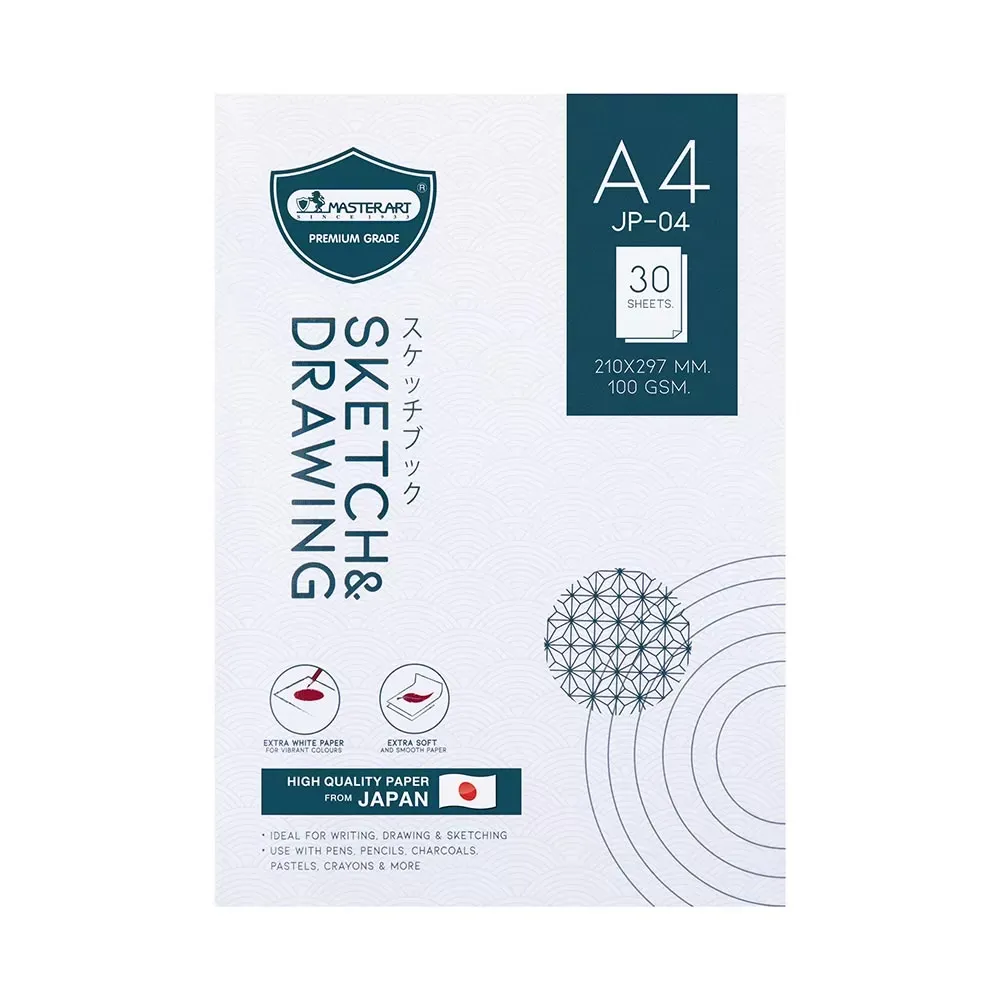 Piirustuslehtiö A4, 100g, 30 sivua